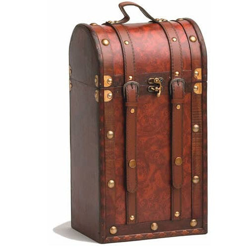Chateau 2 Bottle Antique Wooden Wine Box